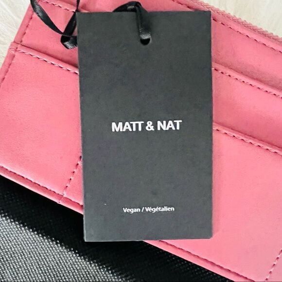 Matt & Nat Loom Vegan Leather Wallet, Clutch. Zip Top, Purple/Pink, Mauve NWT - Picture 8 of 12